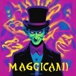 A vibrant, high-quality movie poster for the title 'Magician', presented in a surreal style