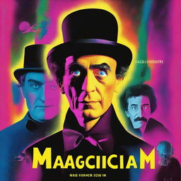 A vibrant, high-quality movie poster for the title 'Magician', presented in a surreal style