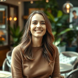 A heartfelt and authentic portrait of a 30-year-old woman named Victoria, showcasing her readiness to nurture a relationship centered on trust, laughter, and love