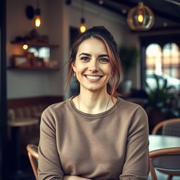 A heartfelt and authentic portrait of a 30-year-old woman named Victoria, showcasing her readiness to nurture a relationship centered on trust, laughter, and love
