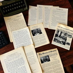 An array of historical documents related to the Cuban Missile Crisis, including handwritten notes from U
