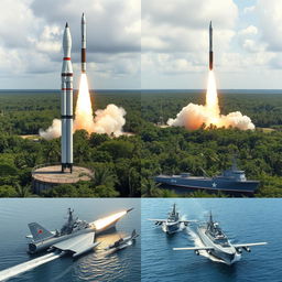 High-quality images of various types of missiles associated with the Cuban Missile Crisis, including detailed depictions of Soviet R-12 Dvina (SS-4 Sandal) missiles and their launch sites in Cuba
