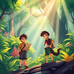 Rizky, the brave youth from Kaban village, alongside his loyal friend Wahyu, is on a thrilling adventure searching for the mystery of hidden treasure located in the heart of the forbidden forest surrounding their village