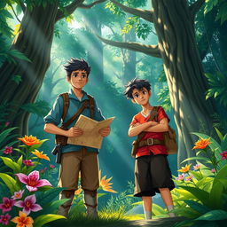 Two handsome young men from Kaban village, Rizky, the brave one, and his slightly shy friend Wahyu, embark on an exciting adventure to uncover the mysterious treasure hidden in the depths of the forbidden forest surrounding their village