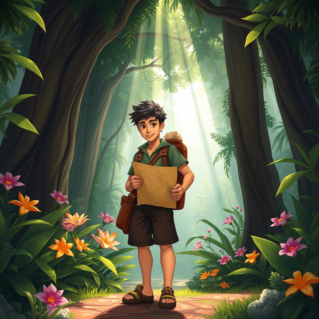 Two handsome young men from Kaban village, Rizky, the brave one, and his slightly shy friend Wahyu, embark on an exciting adventure to uncover the mysterious treasure hidden in the depths of the forbidden forest surrounding their village