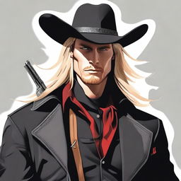 A high-quality digital art image of a male cowboy