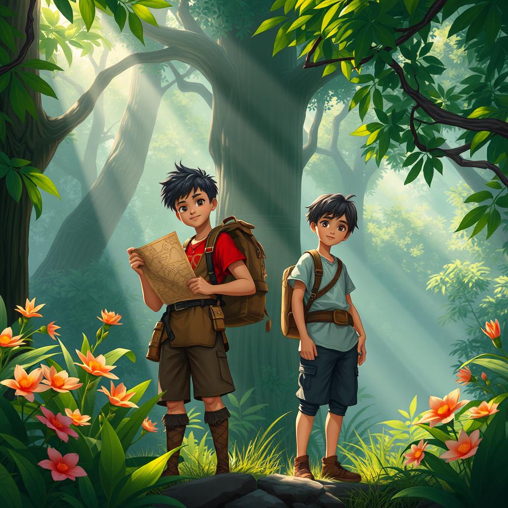 Two handsome young men from Kaban village, Rizky, the brave one, and his slightly shy friend Wahyu, embark on an exciting adventure to uncover the mysterious treasure hidden in the depths of the forbidden forest surrounding their village