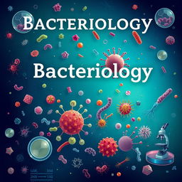 A visually striking book cover design centered around the theme of bacteriology