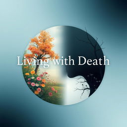 A book cover design for the theme "Living with Death: An Existential-Phenomenological Perspective"
