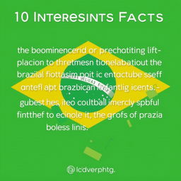 10 interesting facts about Brazilian football, such as its origins, key players, iconic matches, cultural significance, unique styles of play, famous events, and its impact on the global football scene