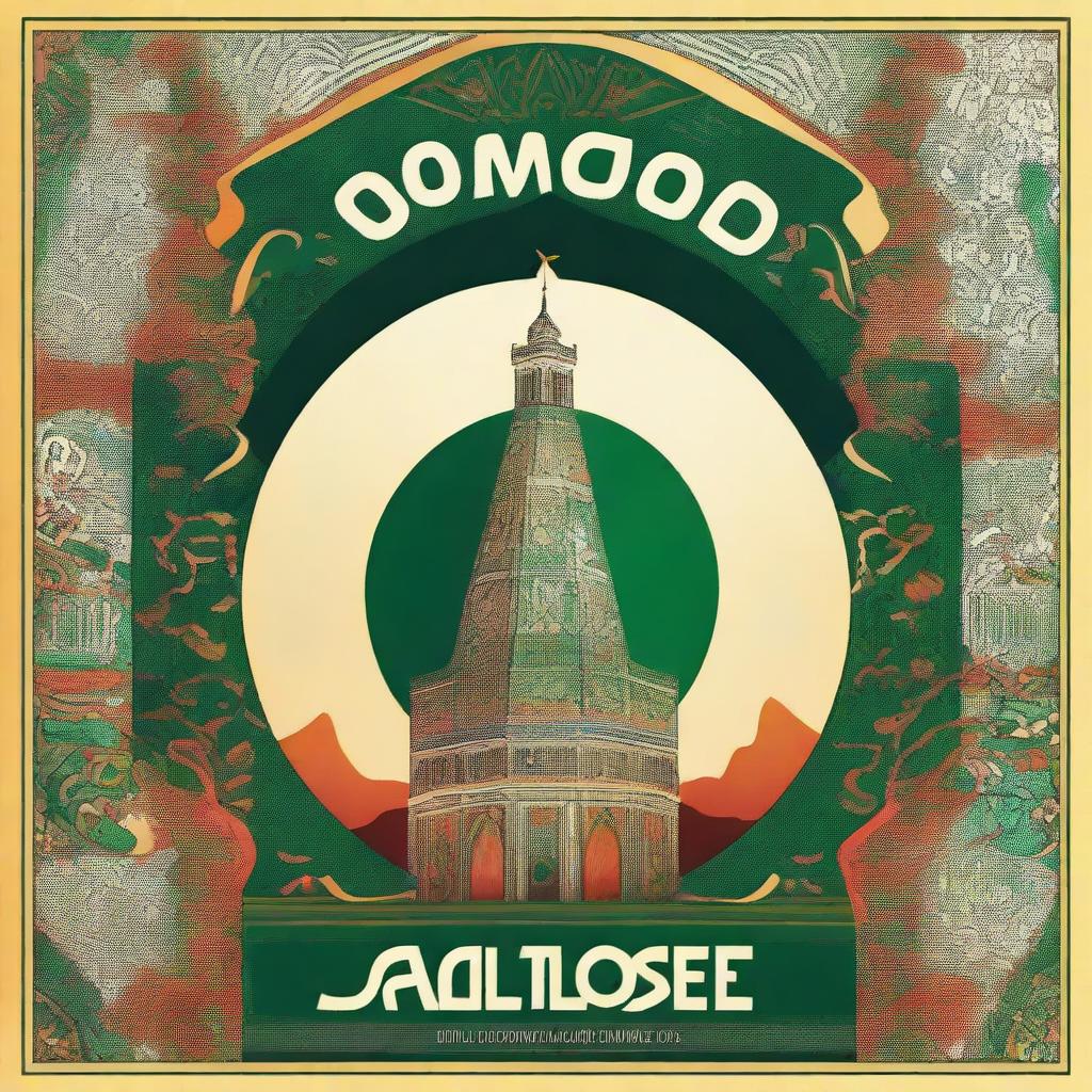 A high-resolution digital art piece, serving as a cover for a cultural poster named 'Osmose' celebrating Algerian culture