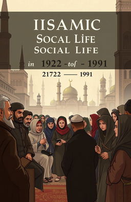 An academic illustration depicting the dynamics of Islamic social life in the Soviet Union from 1922 to 1991