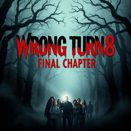 A chilling movie poster for 'Wrong Turn 8: Final Chapter'