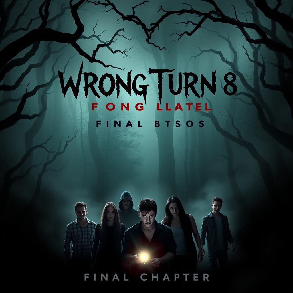 A chilling movie poster for 'Wrong Turn 8: Final Chapter'