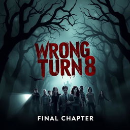 A chilling movie poster for 'Wrong Turn 8: Final Chapter'