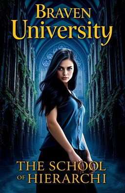 A captivating book cover for 'Braven University: The School of Hierarchy'