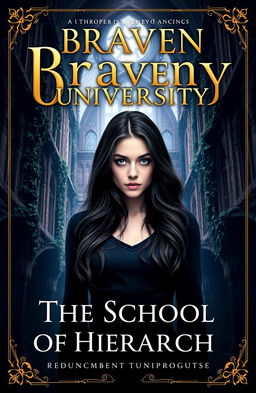 A captivating book cover for 'Braven University: The School of Hierarchy'