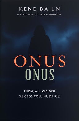 A dark, moody book cover that visually represents the burden of the eldest daughter, emphasizing themes of responsibility and sacrifice