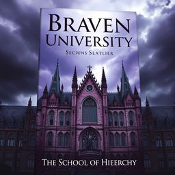 A visually striking book cover for 'Braven University: The School of Hierarchy'