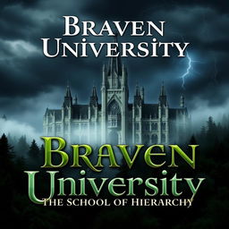 An enthralling book cover for 'Braven University: The School of Hierarchy'