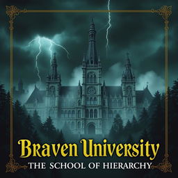An enthralling book cover for 'Braven University: The School of Hierarchy'