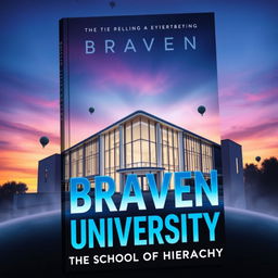 A striking book cover for 'Braven University: The School of Hierarchy'