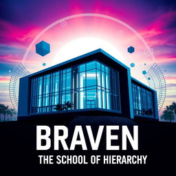 A striking book cover for 'Braven University: The School of Hierarchy'