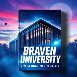 A striking book cover for 'Braven University: The School of Hierarchy'