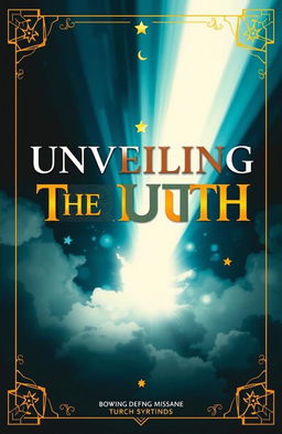 A striking album cover for the song "Unveiling the Truth" that showcases bold typography with the title prominently displayed