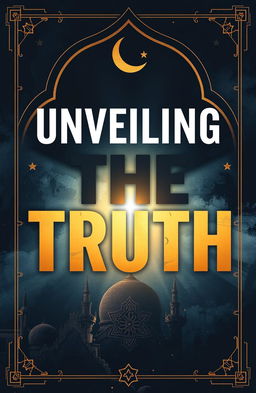 A striking album cover for the song "Unveiling the Truth" that showcases bold typography with the title prominently displayed