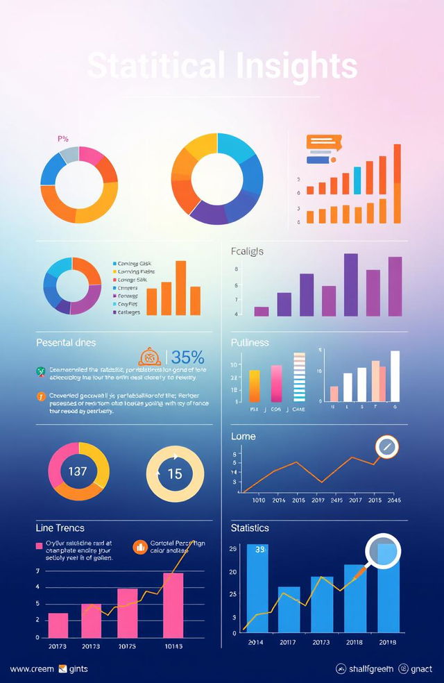 A visually engaging infographic representing statistics