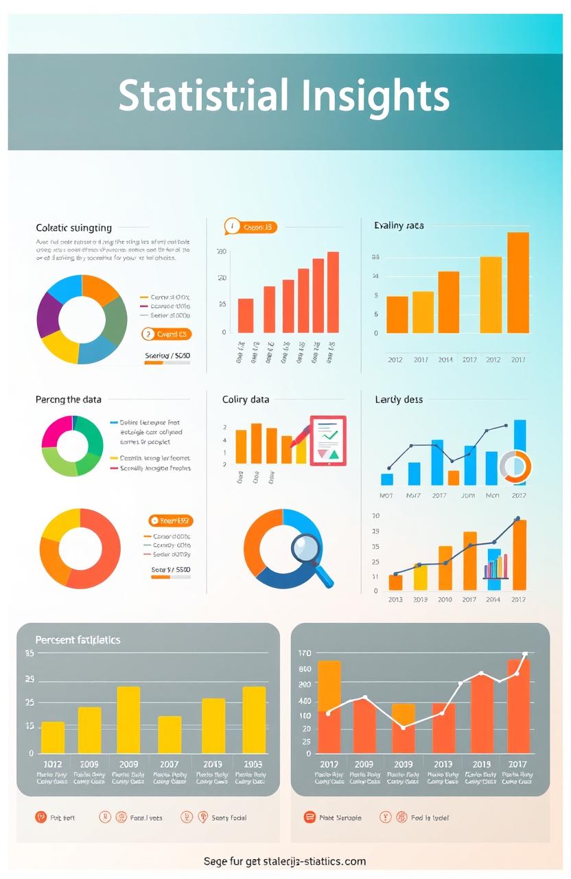 A visually engaging infographic representing statistics