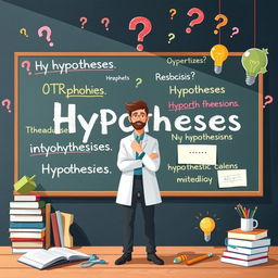 An illustrative concept focusing on the idea of hypotheses in research