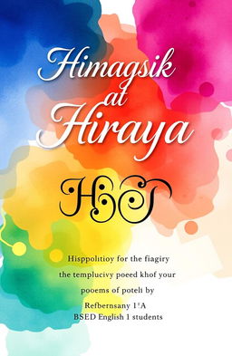 An artistic and visually engaging book cover design titled "Himagsik at Hiraya