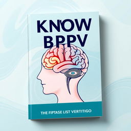 A captivating book cover design for the title "KNOW BPPV, THE FIRST IN LIST FOR CAUSES OF VERTIGO"