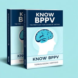 A captivating book cover design for the title "KNOW BPPV, THE FIRST IN LIST FOR CAUSES OF VERTIGO"