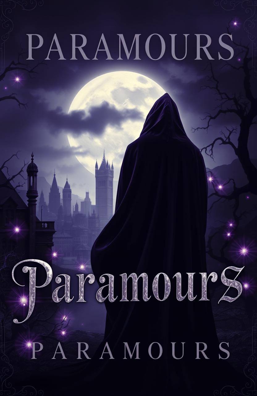 A captivating retro style book cover for a dark urban fantasy novel titled 'Paramours'