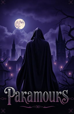 A captivating retro style book cover for a dark urban fantasy novel titled 'Paramours'