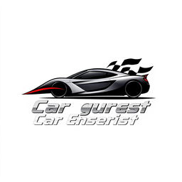 A sleek and modern logo design for a car enthusiast's profile