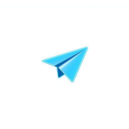A detailed and vibrant illustration of the Telegram logo, featuring the iconic paper plane symbol in a bright blue color, surrounded by a clean and minimalist background that enhances its simplicity