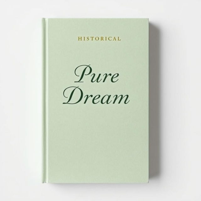 A simple historical book cover titled 'Pure Dream', featuring a subtle shade of green