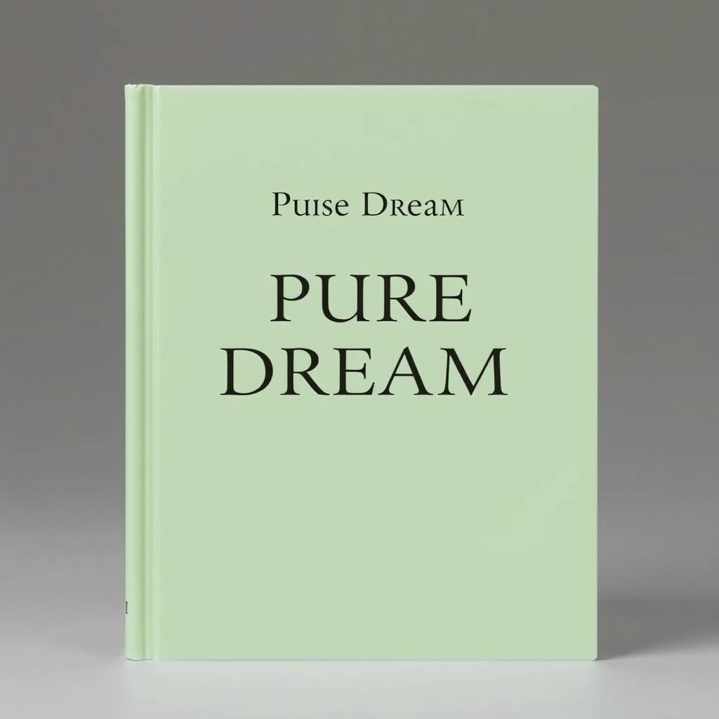 A simple historical book cover titled 'Pure Dream', featuring a subtle shade of green