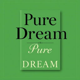 A historical book cover for 'Pure Dream' with a prominent shade of green