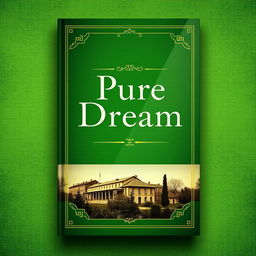 A historical book cover for 'Pure Dream' with a prominent shade of green