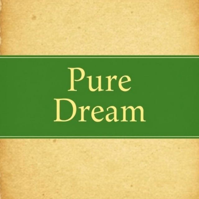 A historical book cover for 'Pure Dream' featuring a prominent shade of green