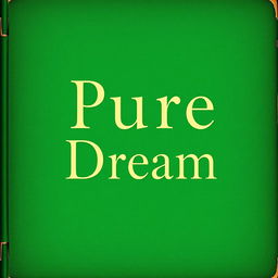 A historical book cover for 'Pure Dream' featuring a prominent shade of green