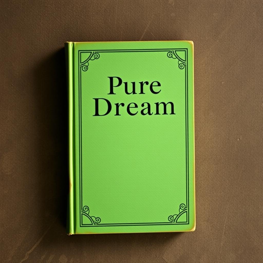 A historical book cover for 'Pure Dream' featuring a prominent shade of green