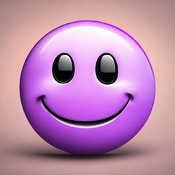 A high-resolution, digital art image showcasing a purple emoticon