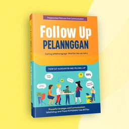 An engaging and professional ebook cover design for 'Follow Up Pelanggan: Mind Set dan Cara Betul'