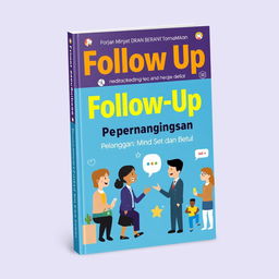An engaging ebook cover design for 'Follow Up Pelanggan: Mind Set dan Cara Betul'